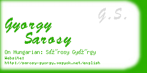 gyorgy sarosy business card